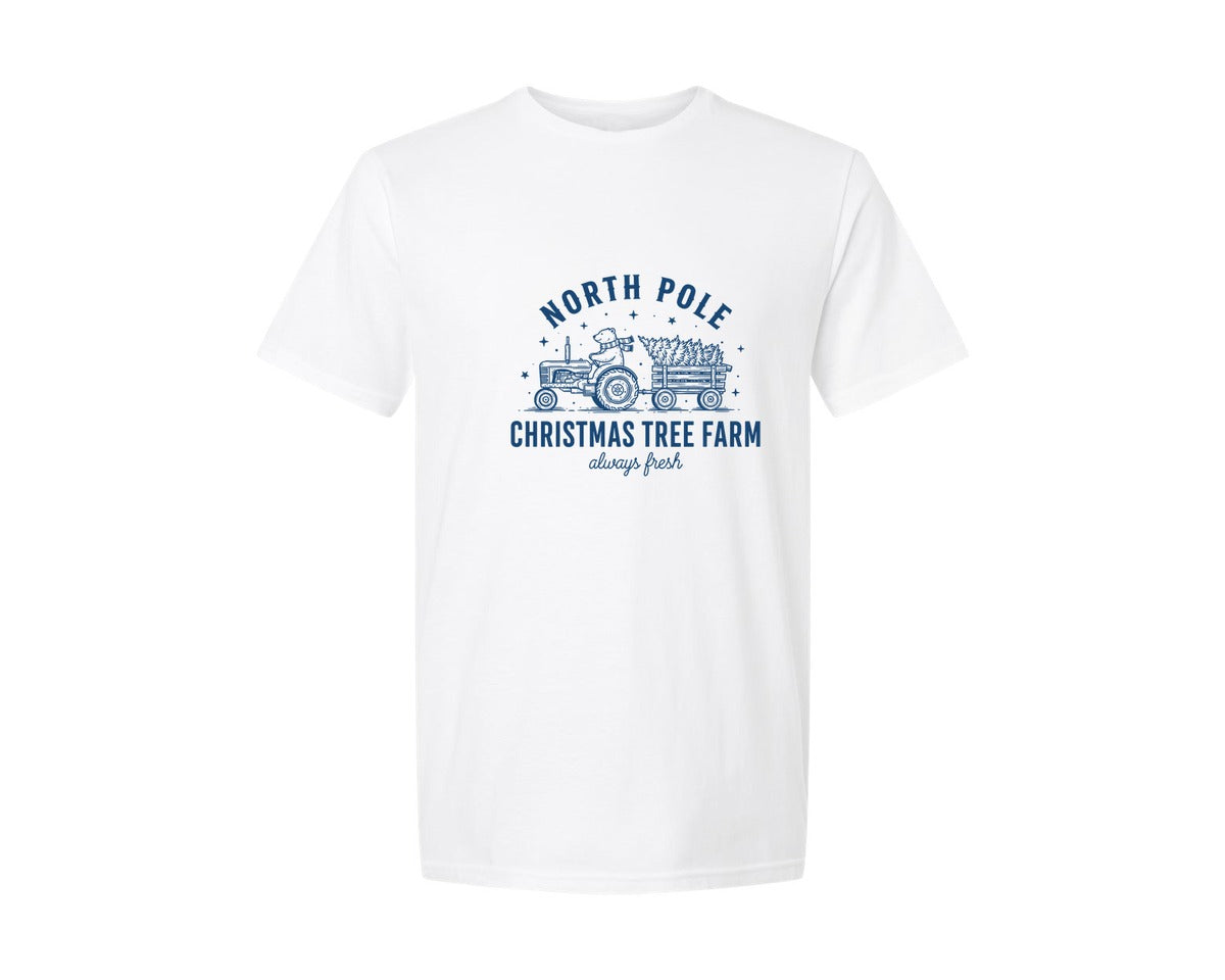 brand:Generic|color:White|North Pole Christmas 3 Graphic T-Shirt