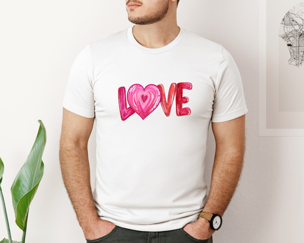 brand:Bella Canvas|color:White|Valentines Day Love Valentine 6 Graphic T-Shirt