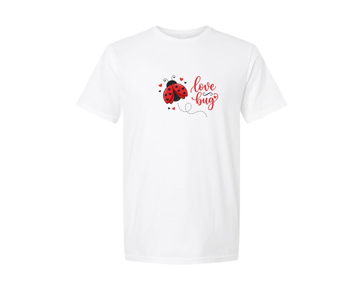 brand:Generic|color:White|Love Bug Ladybug Valentine Illustration Graphic T-Shirt