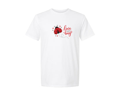brand:Generic|color:White|Love Bug Ladybug Valentine Illustration Graphic T-Shirt