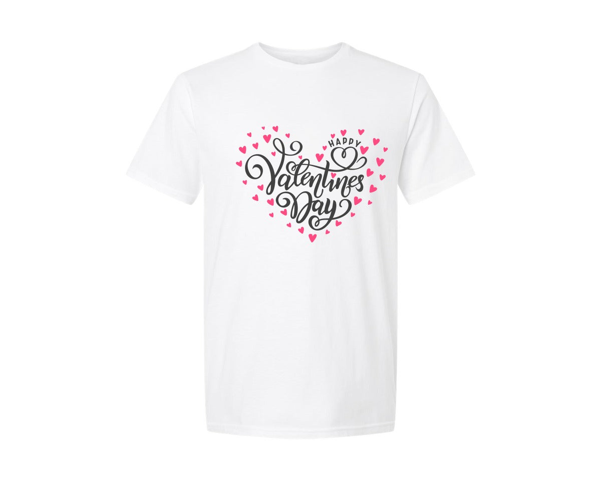 brand:Generic|color:White|T Shirt Print Valentines Day Heart Graphic T-Shirt