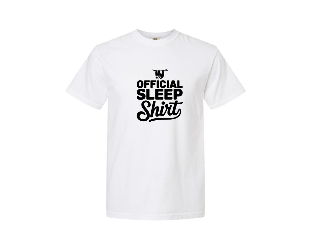 brand:Comfort Colors|color:White|Official Sleep Shirt T Shirt Graphic T-Shirt