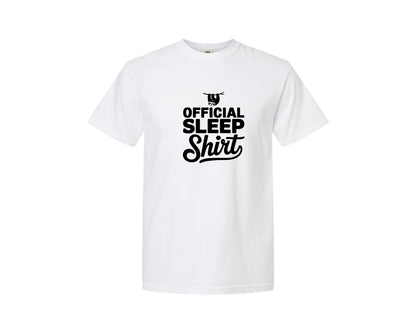 brand:Comfort Colors|color:White|Official Sleep Shirt T Shirt Graphic T-Shirt