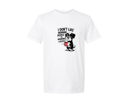 brand:Generic|color:White|I Dont Like Morning People Funny Shirt Graphic T-Shirt