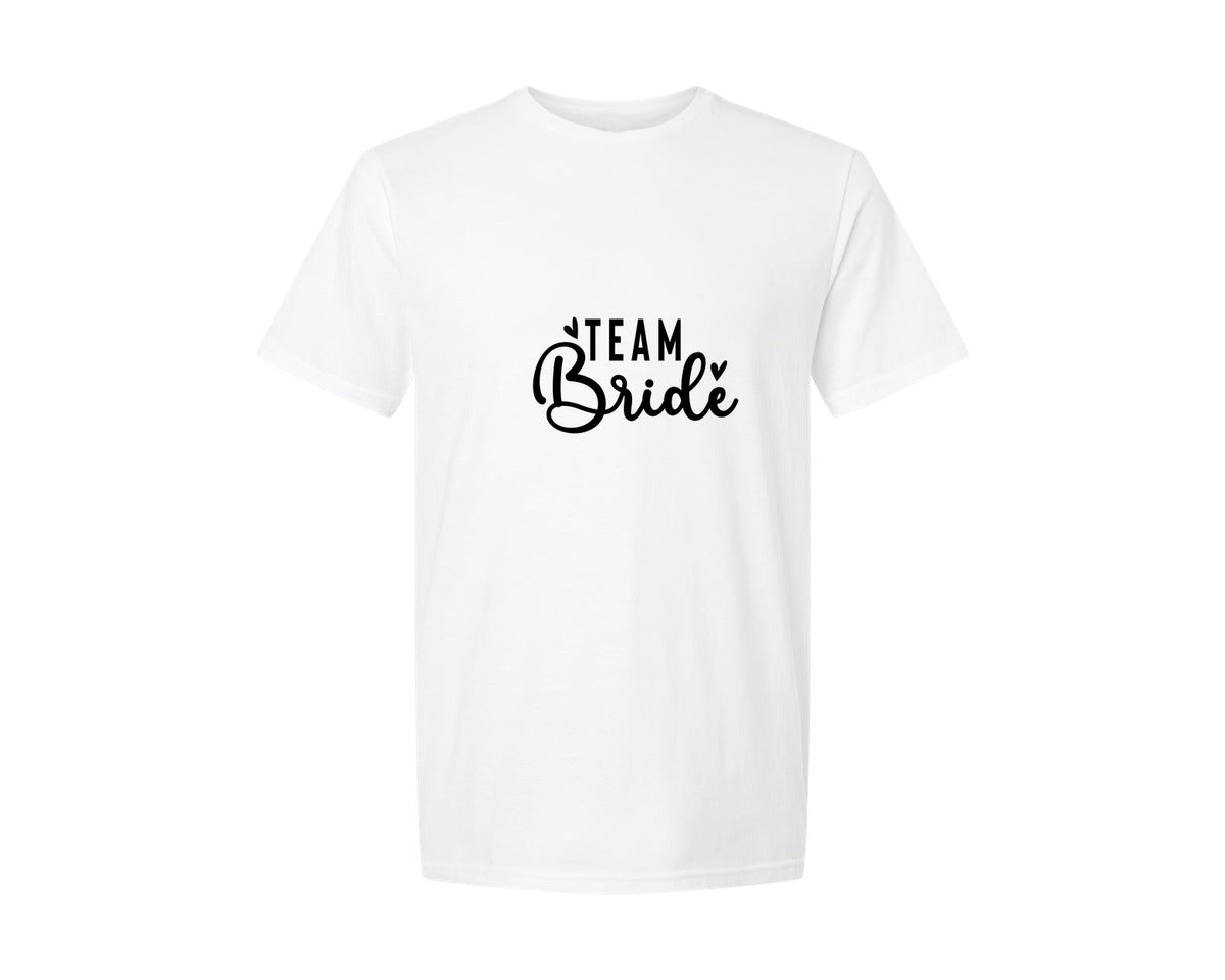 brand:Generic|color:White|Team Bride Bride Graphic T-Shirt