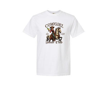 brand:Comfort Colors|color:White|Cowgirl Social Club Cowgirl Graphic T-Shirt