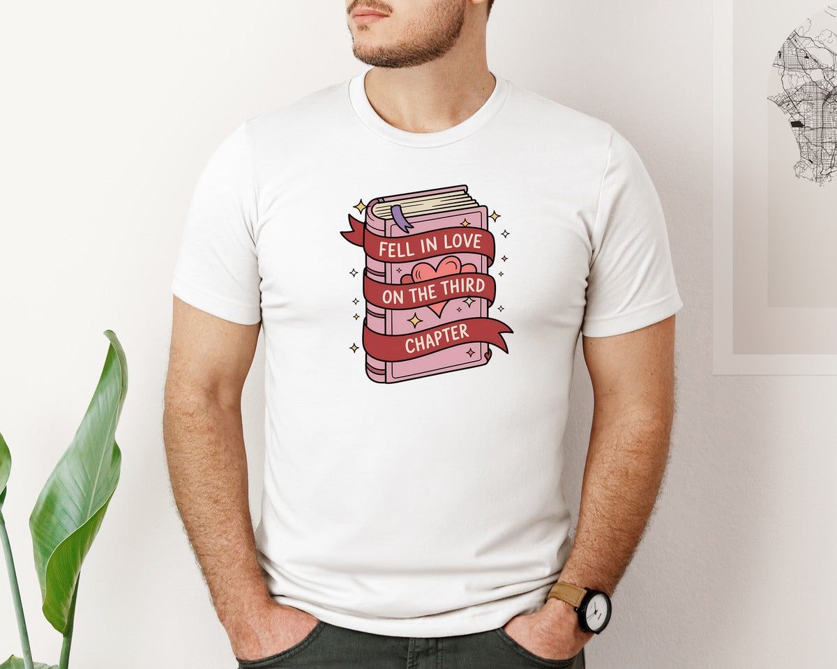 brand:Bella Canvas|color:White|Love Book Quote Romantic Reader Graphic T-Shirt