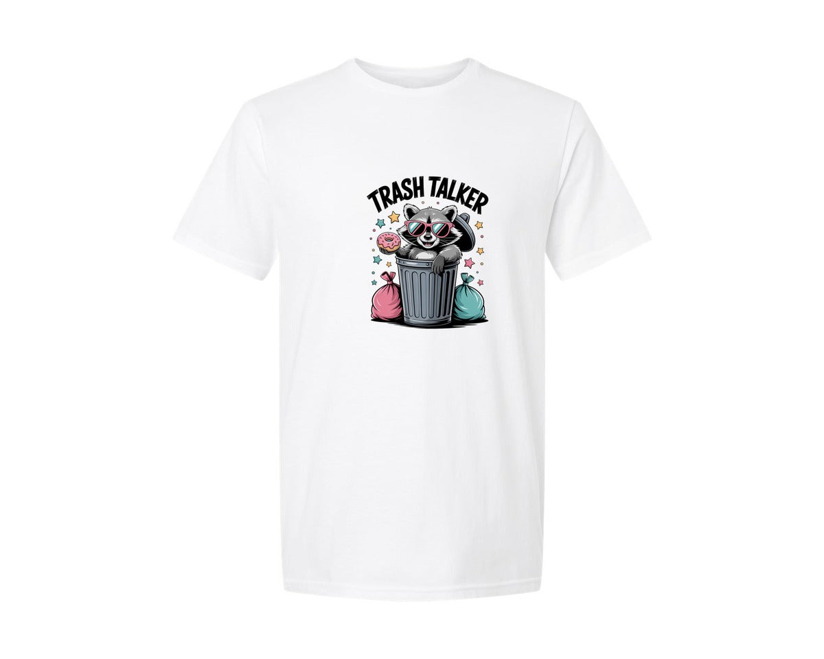 brand:Generic|color:White|Trash Talker Raccoon Funny Shirt Graphic T-Shirt