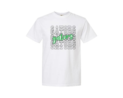 brand:Comfort Colors|color:White|Go Gators Funny Alligator 5 Graphic T-Shirt