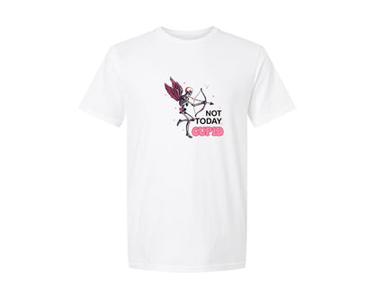 brand:Generic|color:White|Not Today Cupidvalentine Raccccon Shirt Graphic T-Shirt