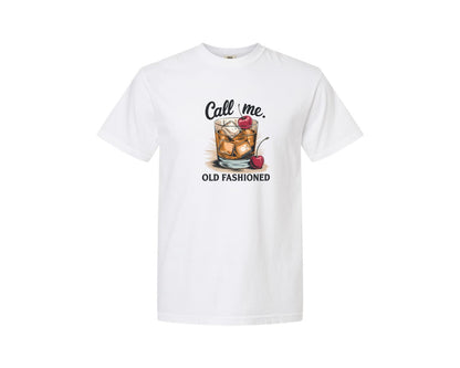brand:Comfort Colors|color:White|Call Me Old Fashioned Retro Whiskey 2 Graphic T-Shirt