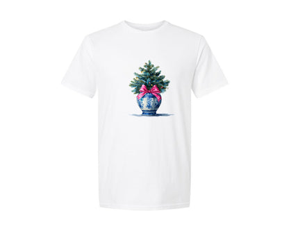 brand:Generic|color:White|Preppy Christmas Tree Graphic 9 Graphic T-Shirt