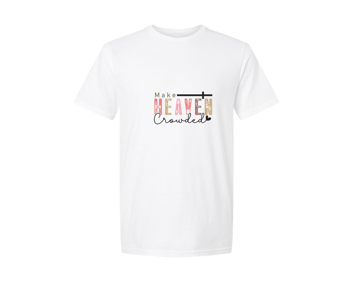 brand:Generic|color:White|Make Heaven Crowded Elegant Boh Graphic T-Shirt
