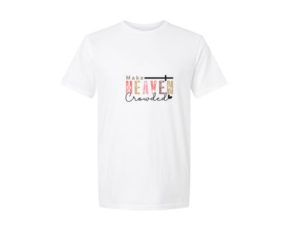 brand:Generic|color:White|Make Heaven Crowded Elegant Boh Graphic T-Shirt