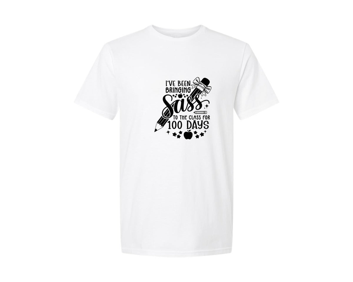 brand:Generic|color:White|Ive Been Bringing Sass To The Class 5 Graphic T-Shirt