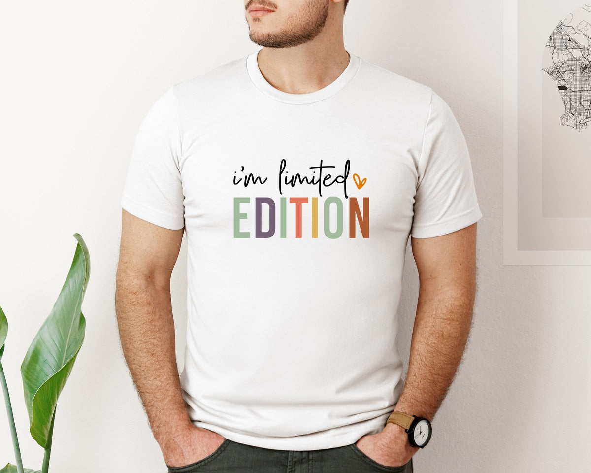 brand:Bella Canvas|color:White|Im Limited Edition Sleeve Design Graphic T-Shirt