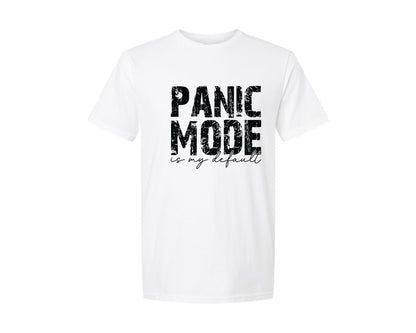 brand:Generic|color:White|Panic Mode Grunge Mental Health Graphic T-Shirt
