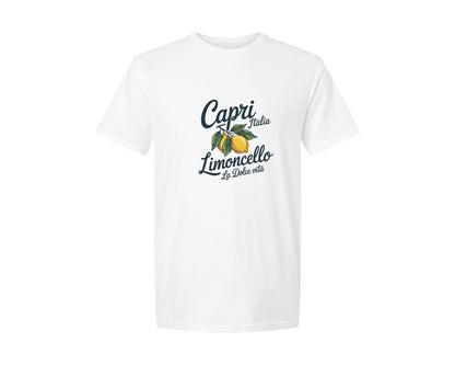 brand:Generic|color:White|Capri Limoncello Italian Cocktail Graphic T-Shirt