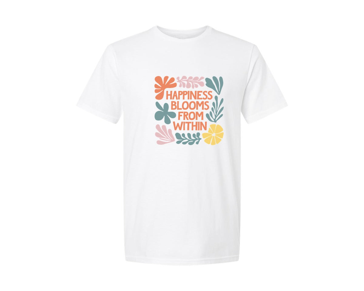 brand:Generic|color:White|Floral Quote Abstract Boho Aesthetic 3 Graphic T-Shirt