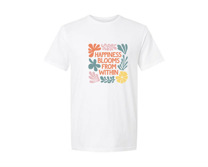 brand:Generic|color:White|Floral Quote Abstract Boho Aesthetic 3 Graphic T-Shirt