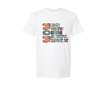 brand:Generic|color:White|Mom Mothers Day Design Graphic T-Shirt