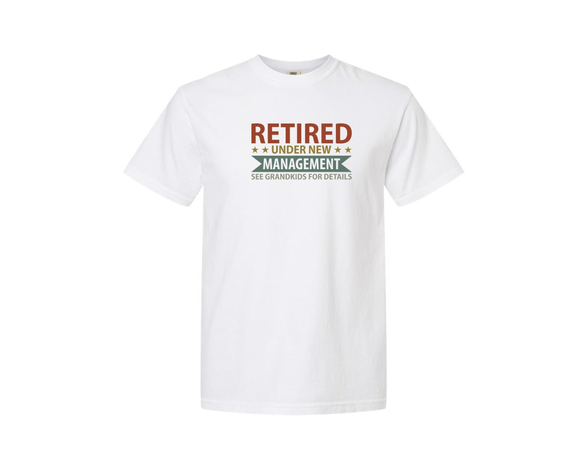 brand:Comfort Colors|color:White|Mens Fathers Day Retired Grandpa Shirts Graphic T-Shirt