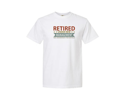 brand:Comfort Colors|color:White|Mens Fathers Day Retired Grandpa Shirts Graphic T-Shirt