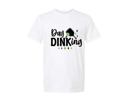 brand:Generic|color:White|Day Dinking Pickleball Graphic T-Shirt