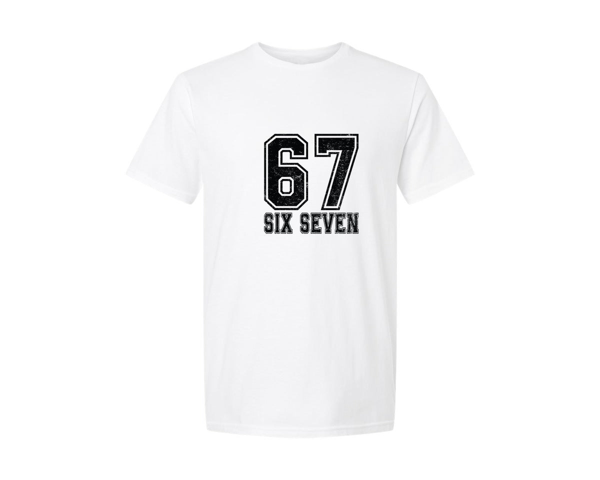 brand:Generic|color:White|6 7 Six Seven 6 7 Funny Meme Saying 2 Graphic T-Shirt