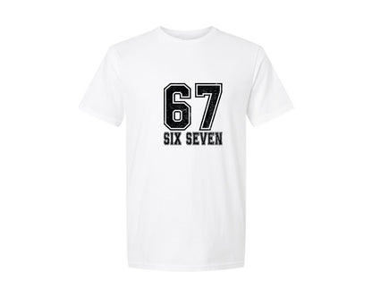 brand:Generic|color:White|6 7 Six Seven 6 7 Funny Meme Saying 2 Graphic T-Shirt