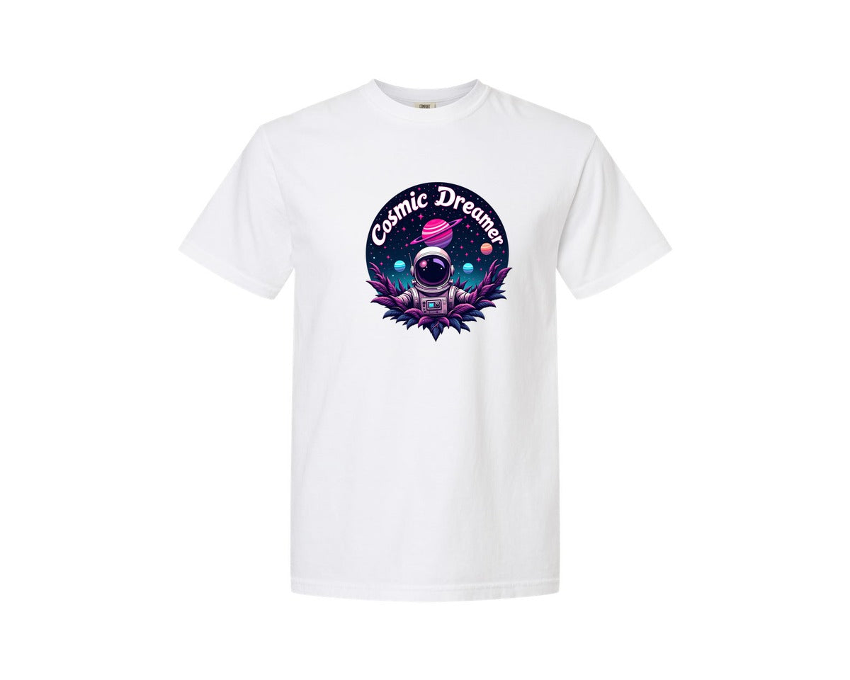 brand:Comfort Colors|color:White|Cosmic Dreamer T Shirt Design Graphic T-Shirt