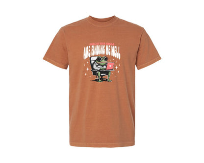 brand:Comfort Colors|color:Yam|None Of Your Emails Retro Frog Shirt Graphic T-Shirt