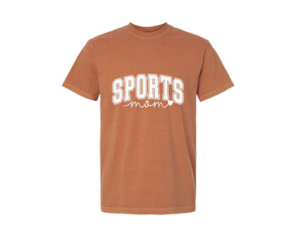 brand:Comfort Colors|color:Yam|Sports Mom Sport Mama Varsity Graphic T-Shirt
