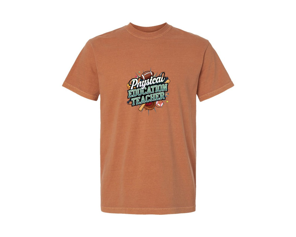 brand:Comfort Colors|color:Yam|Physical Education Teacher 2 Graphic T-Shirt