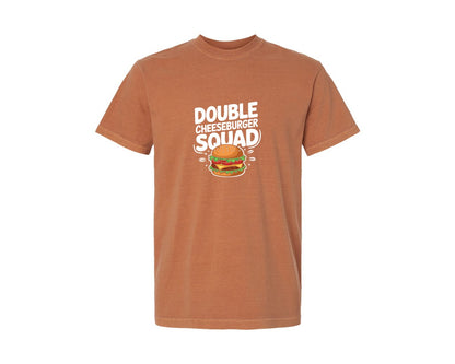 brand:Comfort Colors|color:Yam|Double Cheeseburger Squad T Shirt Design 2 Graphic T-Shirt
