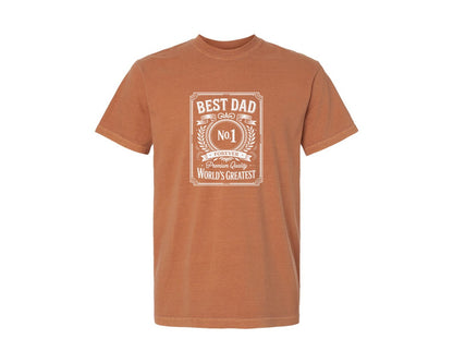 brand:Comfort Colors|color:Yam|Best Dad Fathers Day Shirt Graphic T-Shirt