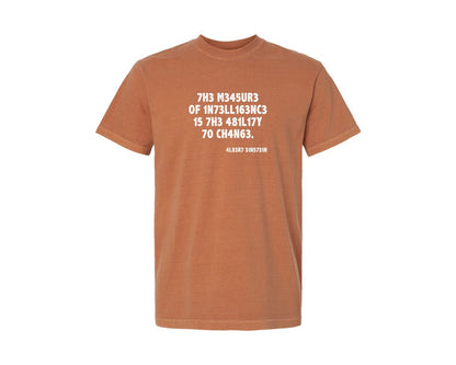 brand:Comfort Colors|color:Yam|Einstein The Measure Of Intelligence Graphic T-Shirt