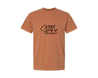 brand:Comfort Colors|color:Yam|Eat Sleep Craft Repeat 44 Graphic T-Shirt