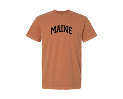 brand:Comfort Colors|color:Yam|Maine Usa City State Shirt Graphic T-Shirt