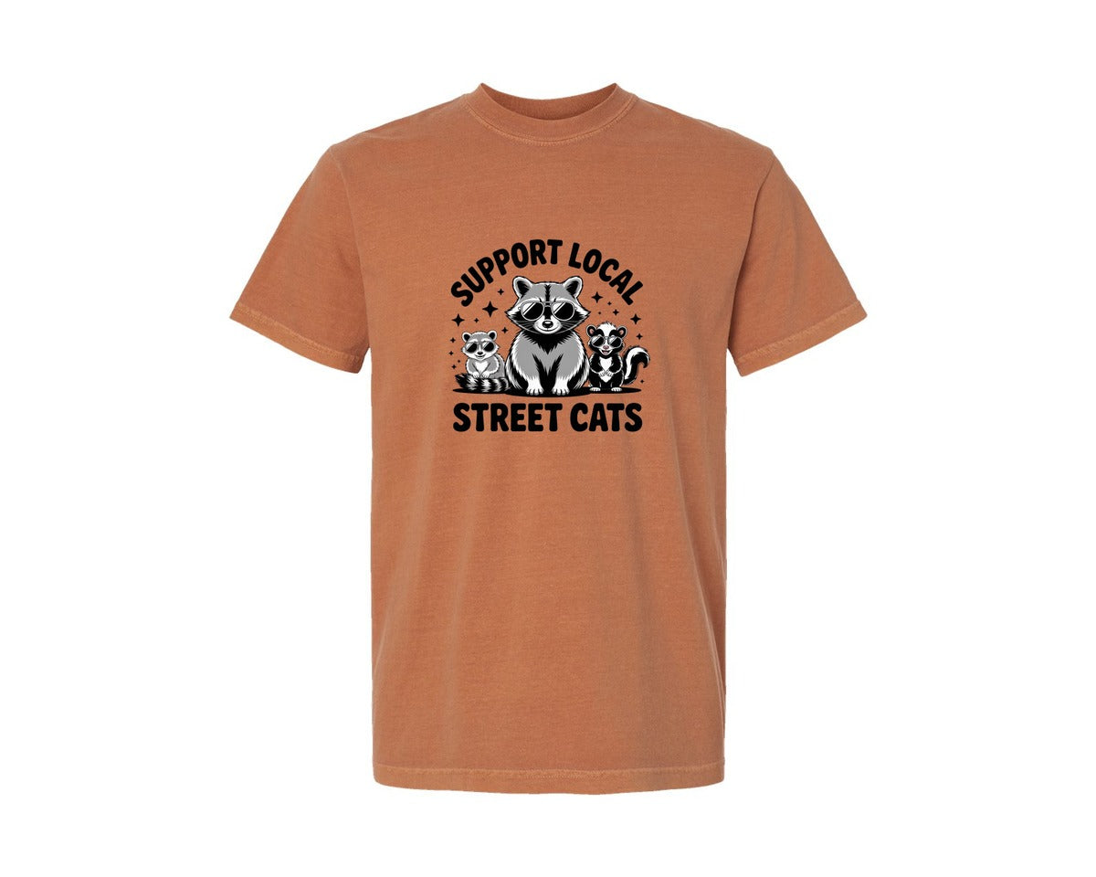 brand:Comfort Colors|color:Yam|Support Your Local Street Cats 4 Graphic T-Shirt