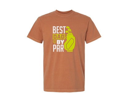 brand:Comfort Colors|color:Yam|Best Dad By Par Golf Quote Design Graphic T-Shirt