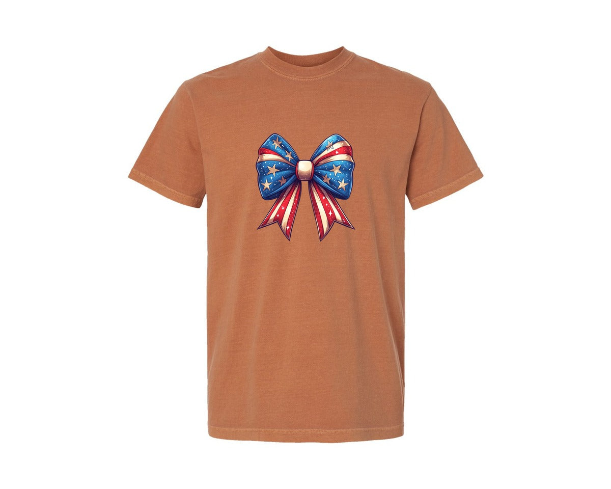 brand:Comfort Colors|color:Yam|4Th Of July Coquette Memorial Day Graphic T-Shirt