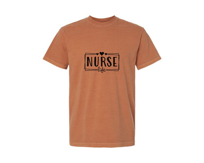 brand:Comfort Colors|color:Yam|Nurse Life Nursing Life Cna Graphic T-Shirt