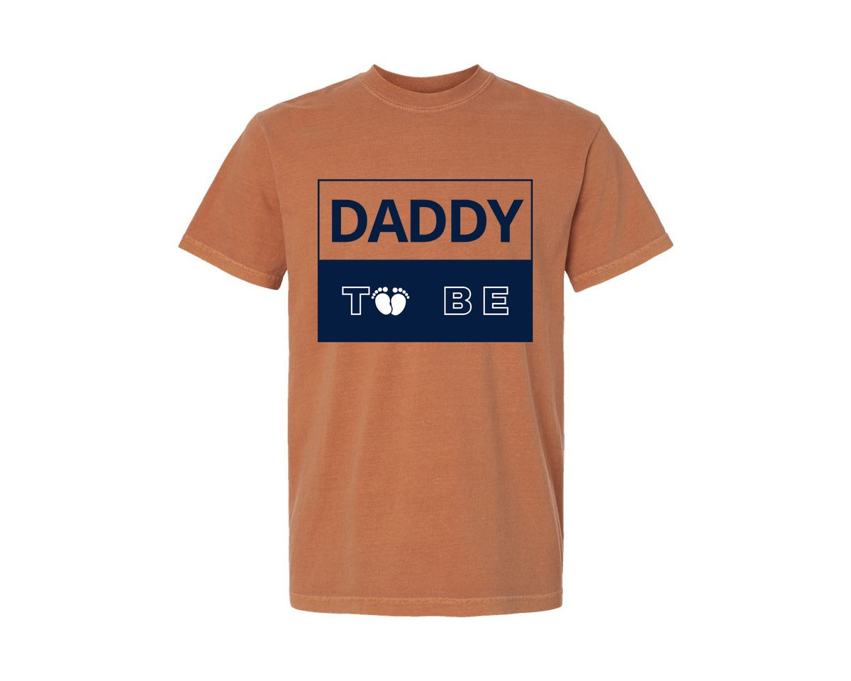 brand:Comfort Colors|color:Yam|Daddy To Be Pregnancy Announcement 2 Graphic T-Shirt