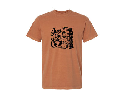 brand:Comfort Colors|color:Yam|Just One More Chapter T Shirt Design Graphic T-Shirt