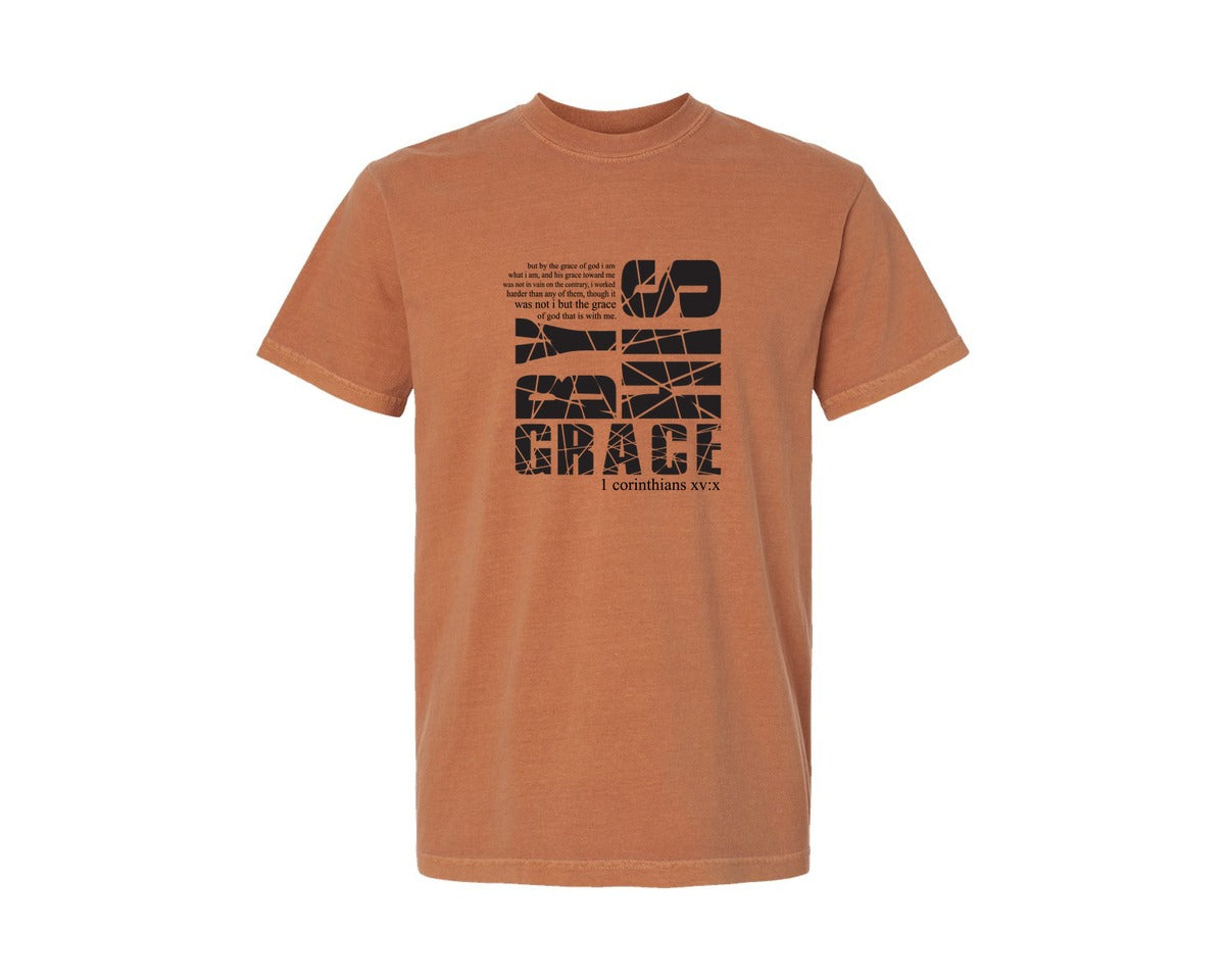brand:Comfort Colors|color:Yam|Saved By His Amazing Grace 5 Graphic T-Shirt