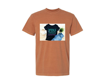 brand:Comfort Colors|color:Yam|Suicide Prevention Awareness 8 Graphic T-Shirt
