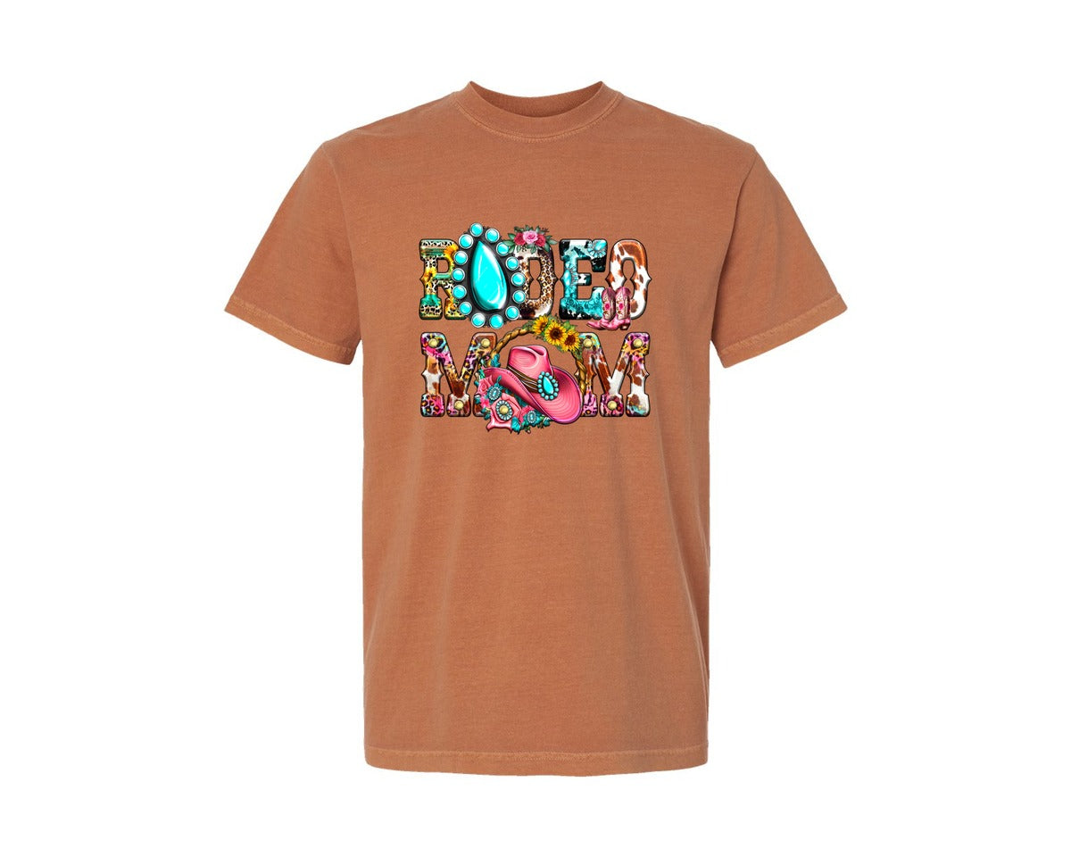 brand:Comfort Colors|color:Yam|Rodeo Mom Rodeo Vibes Graphic T-Shirt