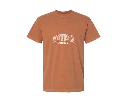 brand:Comfort Colors|color:Yam|Autism Awareness Autism Mama 2 Graphic T-Shirt