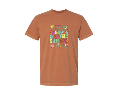 brand:Comfort Colors|color:Yam|Schools Out For Summer Pngsummer Break Graphic T-Shirt